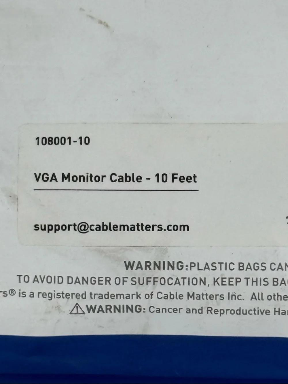 Cable Matters VGA Monitor Cable 10 Ft HD15 Male to Male SVGA Video Cord New